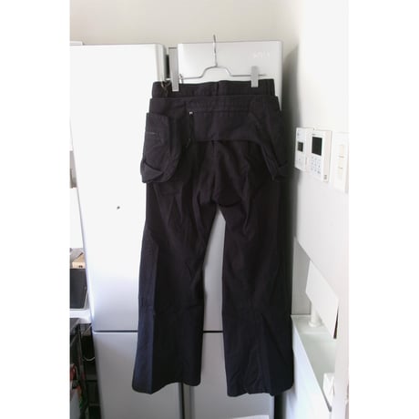 NVRFRGT / DETACHABLE UTILITY CURVED LEG PANTS *BLACK