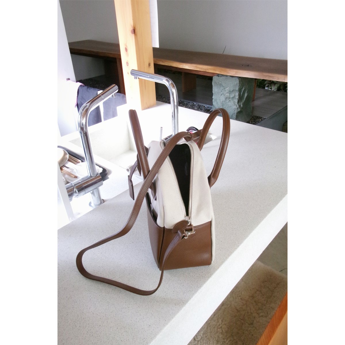 Rich I / M.DOME [CANVAS & LEATHER BOSTON BAG・ME