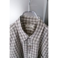 FUJI / COTTON CHECK SHIRT *GRAY