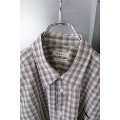 FUJI / COTTON CHECK SHIRT *GRAY