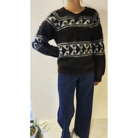 NVRFRGT / NATIVE JACQUARD MOHAIR V-NECK