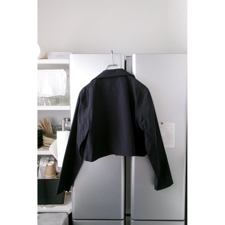 MY___ /  ZIPPED SHIRT WITH OPEN COLLAR *NAVY