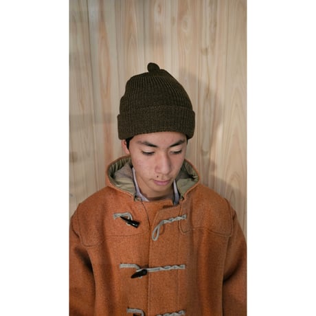 INTERIM / HYPER BIG CASHMERE HEAVY ROYAL NAVY DUFFEL COAT *ORANGE