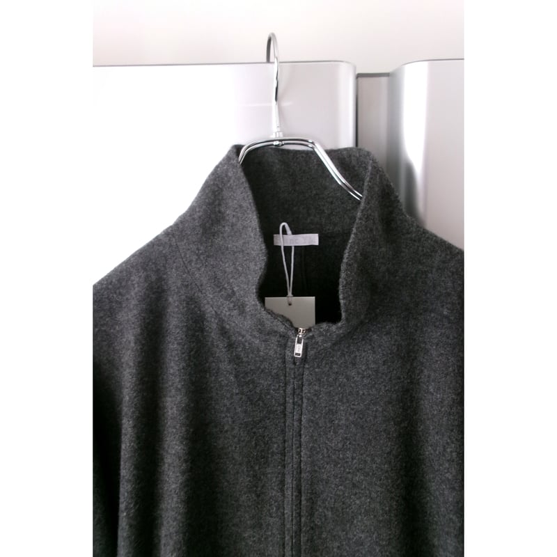 Blanc YM / CASHMERE ZIP JACKET *CHARCOAL GRAY |