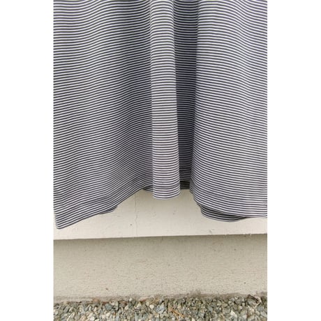 EVCON/ MERCERIZATION BORDER WIDE S/S TEE *CHARCOAL