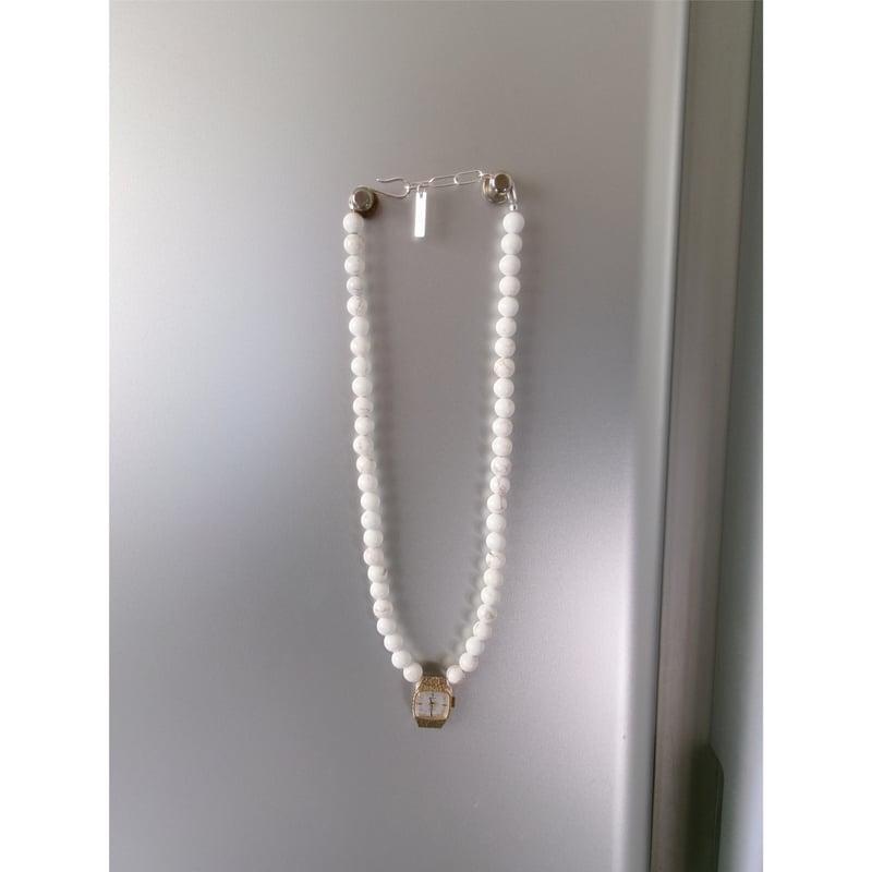 HIDAKA / Orbit Watch Necklace - Magnesite *Whit