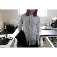FUJI /　COTTON CUPRA STRIPE SHIRT *BLUE