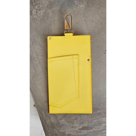 HIDAKA / LEATHER JEANS POCKET *YELLOW