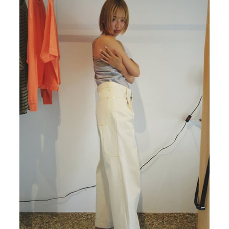 TOZAOU / Denim Painter Pants *cream (yellow)