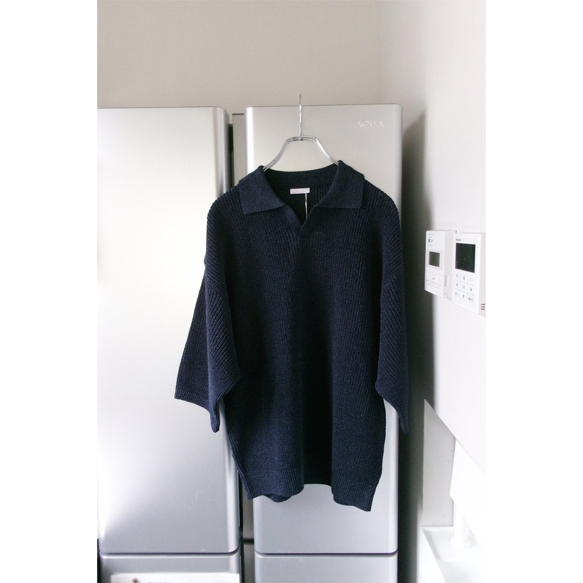 Blanc YM / Skipper Knit Shirts *Navy | AVET