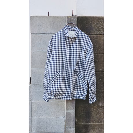 FUJI /  WOOL STAND COLLAR BLOUSON *BLUE