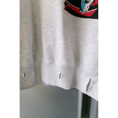 YUTASETOGAWA / YS-UNIFORM HALF ZIP SWEATSHIRT W/DECORATION *ASH