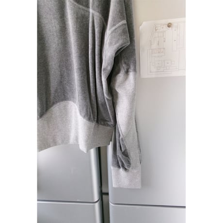 NVRFRGT /  VELOUR ZIP UP HOODIE *HEATHER GRAY