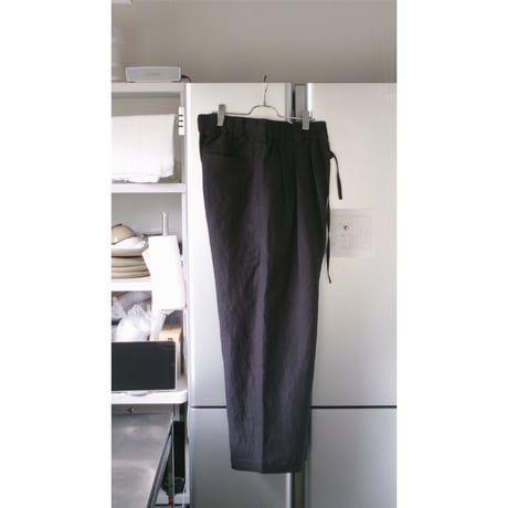 Blanc YM / Linen Silk Oversize Pants *BLACK