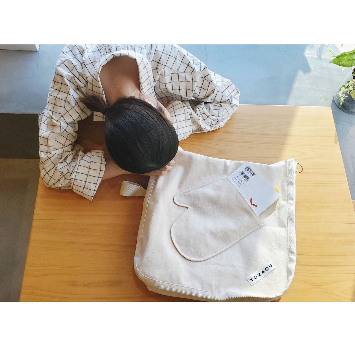 TOZAOU for AVET / Denim Miton Tote *cream | AVET 