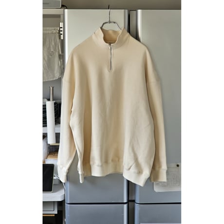 FUJI /  HALF ZIP SWEAT *OFF WHITE
