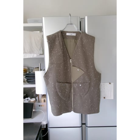 TOZAOU / Roulette Vest *Khaki gray