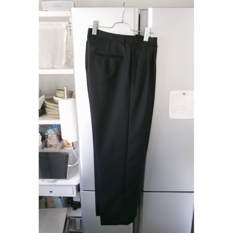 OLD FOLK HOUSE / Wool & Mohair Gabardine Trousers *NAVY
