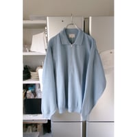 EVCON/ COTTON KNIT HALF ZIP *L.BLUE