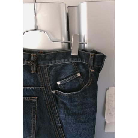 NVRFRGT / 3D TWISTED WIDE LEG JEANS * DARK FADED INDIGO