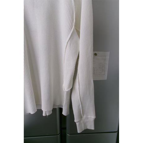 NVRFRGT / WAFFLE THERMAL LONG SLEEVE T-SHIRT *WHITE