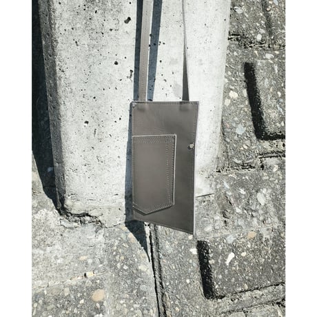 HIDAKA / DENIM POCKET PHONE CASE-GRAY