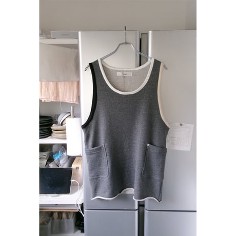 TOZAOU / Part Time Apron *C-gray
