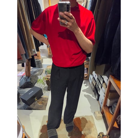 FUJI / SILK CASHMERE S/S KNIT *RED