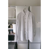 Rich I / OPENCOLLAR WORK SHIRT *BLACK STRIPE