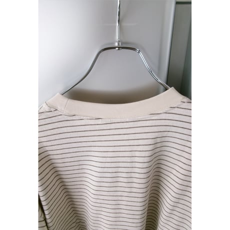 EVCON/ BORDER WIDE L/S T-SHIRT *IVORY