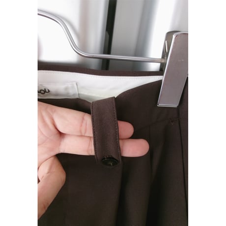 TOZAOU / Hollow Wide Trousers *Dark Brown