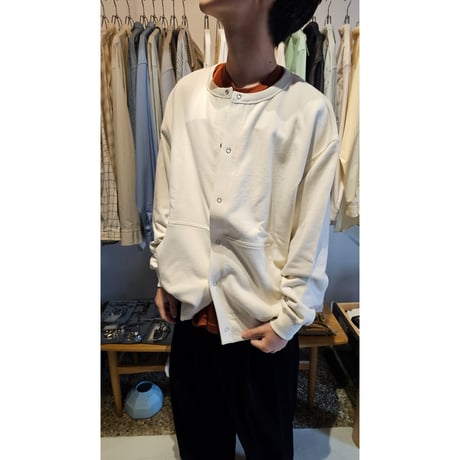 EVCON/ SWEAT CARDIGAN *OFF WHITE