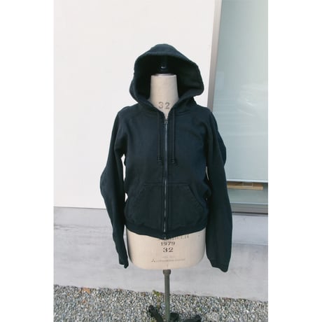 NVRFRGT / PANELED ZIP UP HOODIE *FADED INK