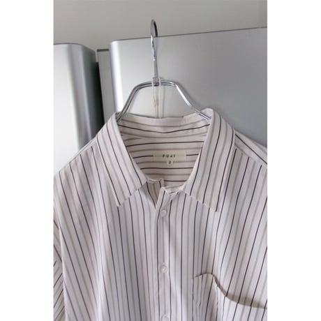 FUJI / COTTON SHIRTS ONEPIECE(for ladies)*YELLOW BROWN STRIPE