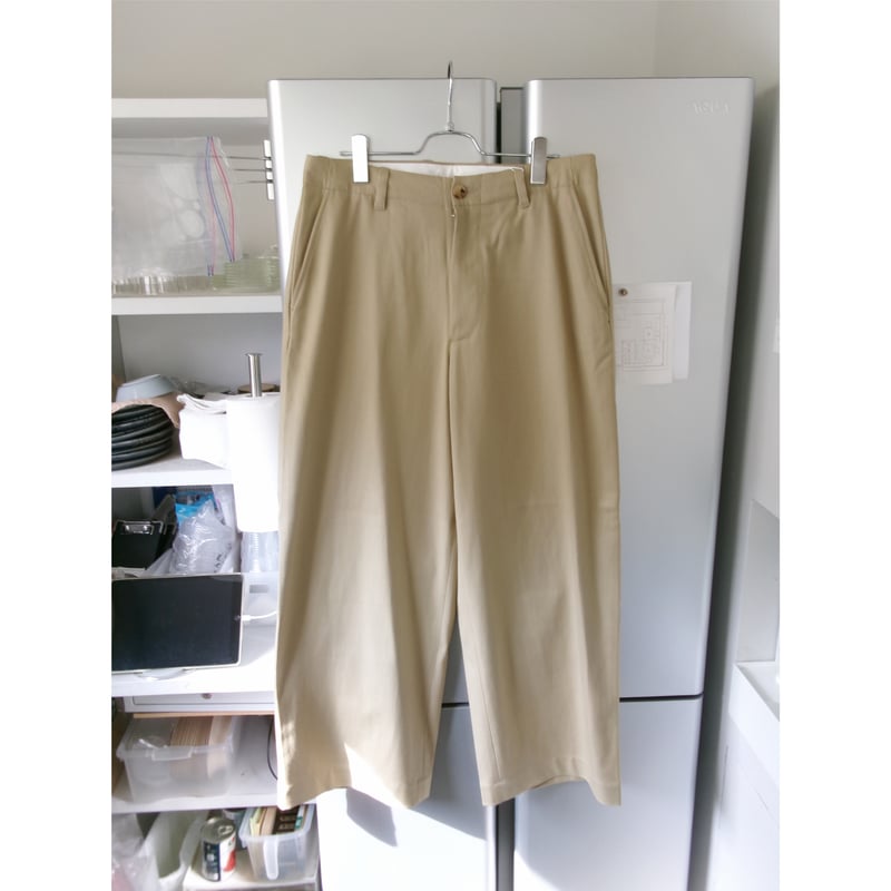 UNIVERSAL PRODUCTS / COTTON WOOL WIDE TROUSERS