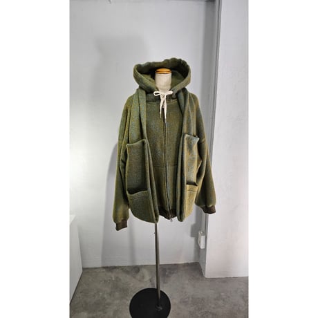 ●YUTASETOGAWA / SCARF FOODIE BLOUSON *GRN