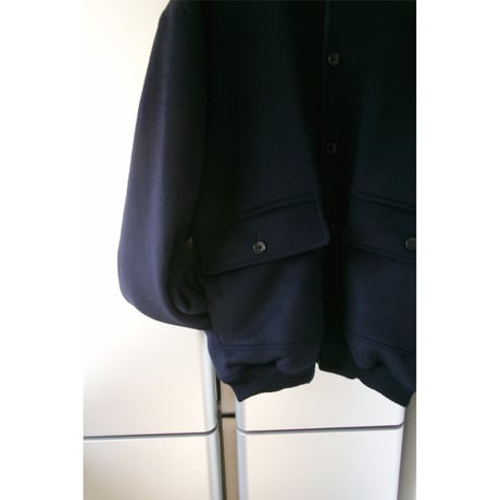 FUJI / WOOL MELTON BASIC BLOUSON *NAVY