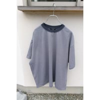 EVCON/ MERCERIZATION BORDER WIDE S/S TEE *CHARCOAL