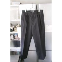 OLD FOLK HOUSE / Wool & Mohair Gabardine Trousers *DARK GRAY