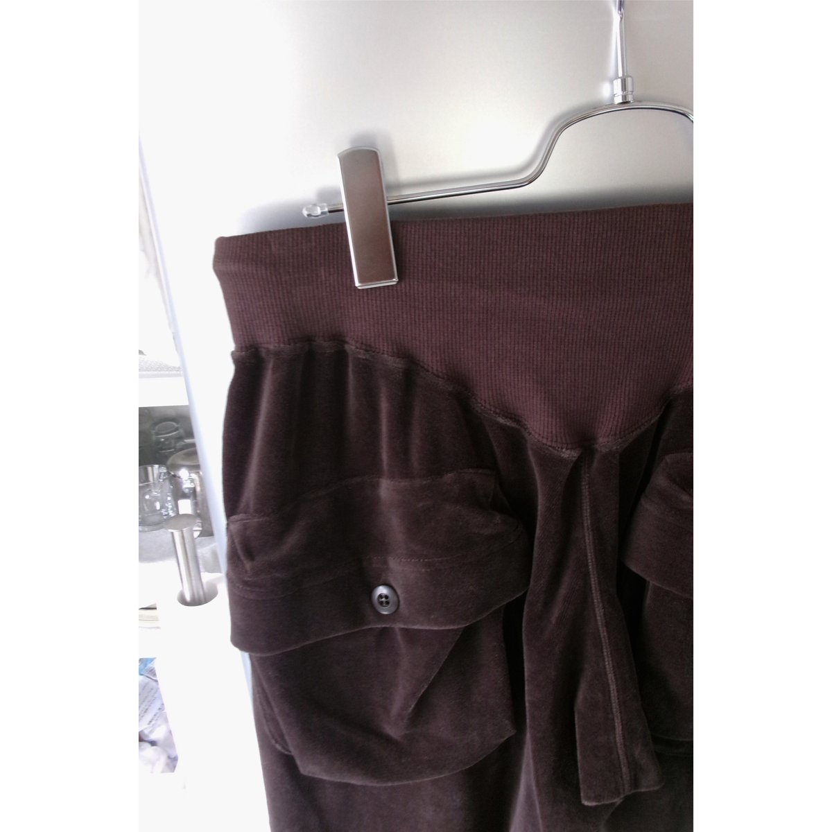 NVRFRGT / VELOUR 3D TWISTED LOUNGE PANTS *BROWN