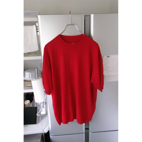 FUJI / SILK CASHMERE S/S KNIT *RED