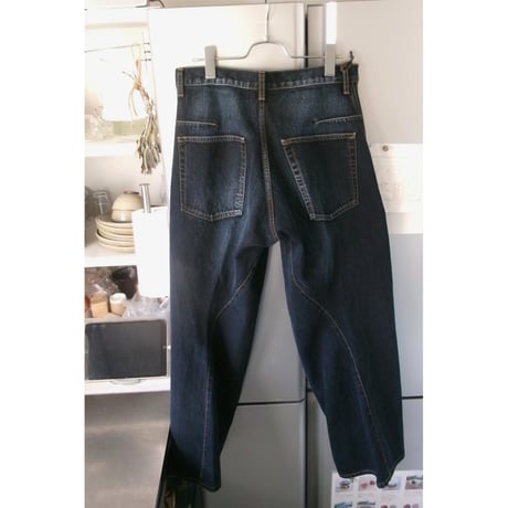 NVRFRGT / 3D TWISTED WIDE LEG JEANS * DARK FADED INDIGO