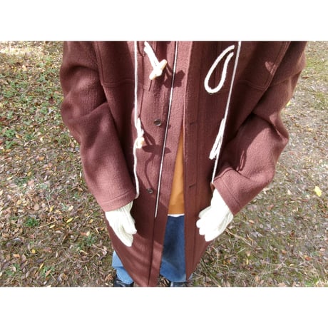 FUJI / MELTON WOOL DUFFEL COAT *BROWN