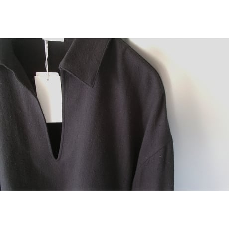 Blanc YM / SILK COTTON SKIPPER SHIRTS *Black