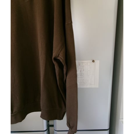 EVCON / V NECK SWEAT *BROWN