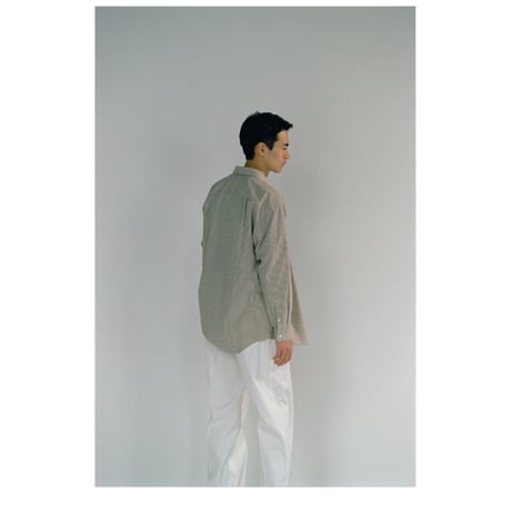 FUJI / COTTON CHECK SHRITS *BROWN