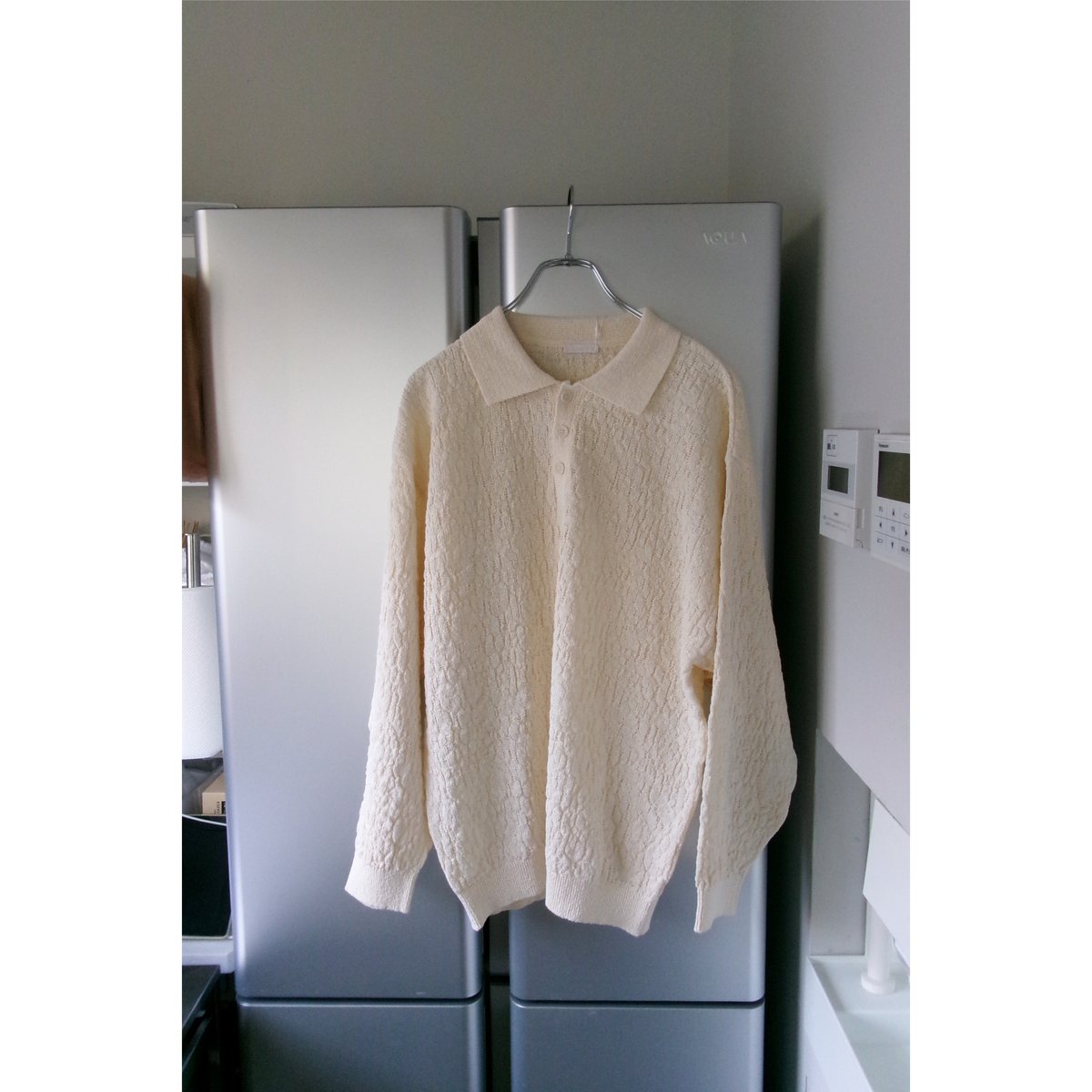 Blanc YM / Knit Long Polo Shirts *White | AVET