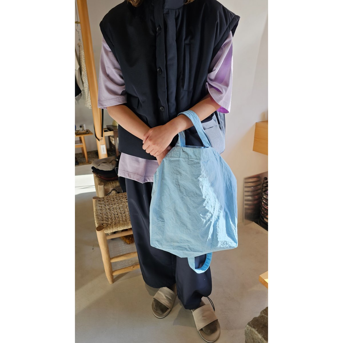 最終価格 YOKO SAKAMOTO リサーチャーバッグ sky blue YOKO SAKAMOTO / RESEARCHER BAG *SKY BLUE | AVET