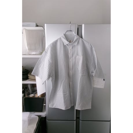 NO ROLL / NORMAL SHIRT STRIPE S/S *BLUE