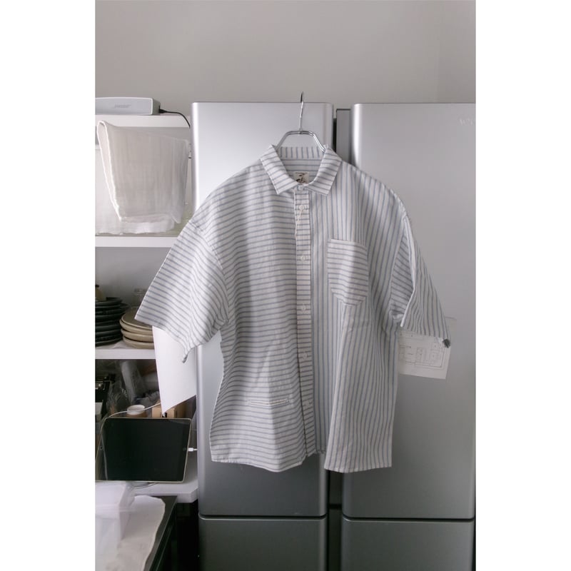 NO ROLL / NORMAL SHIRT STRIPE S/S *BLUE | AVET